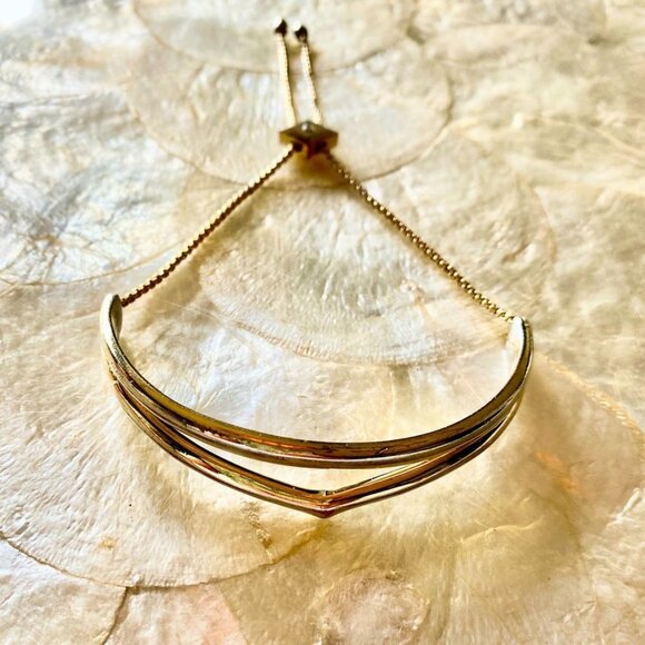 3 For $25! Gold Tone Slider Bracelet - Picture 1 of 5